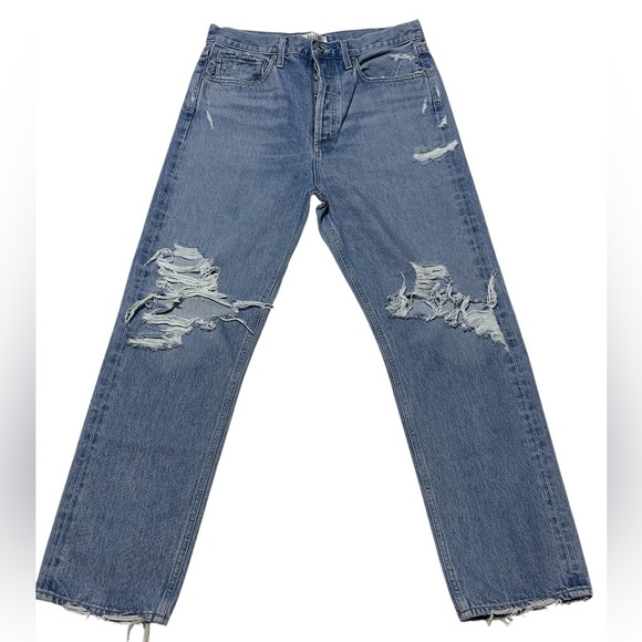 agolde revolve 90's jeans ripped distressed size 28 - Picture 2 of 7